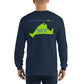 My Summers are Tied to Martha's Vineyard Blue and Green Long Sleeve T-Shirt - Multiple Colors - SummerTies