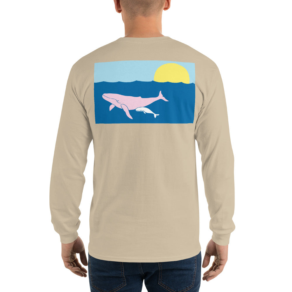 Humpback Whale Long Sleeve T-Shirt - Multiple Colors - SummerTies