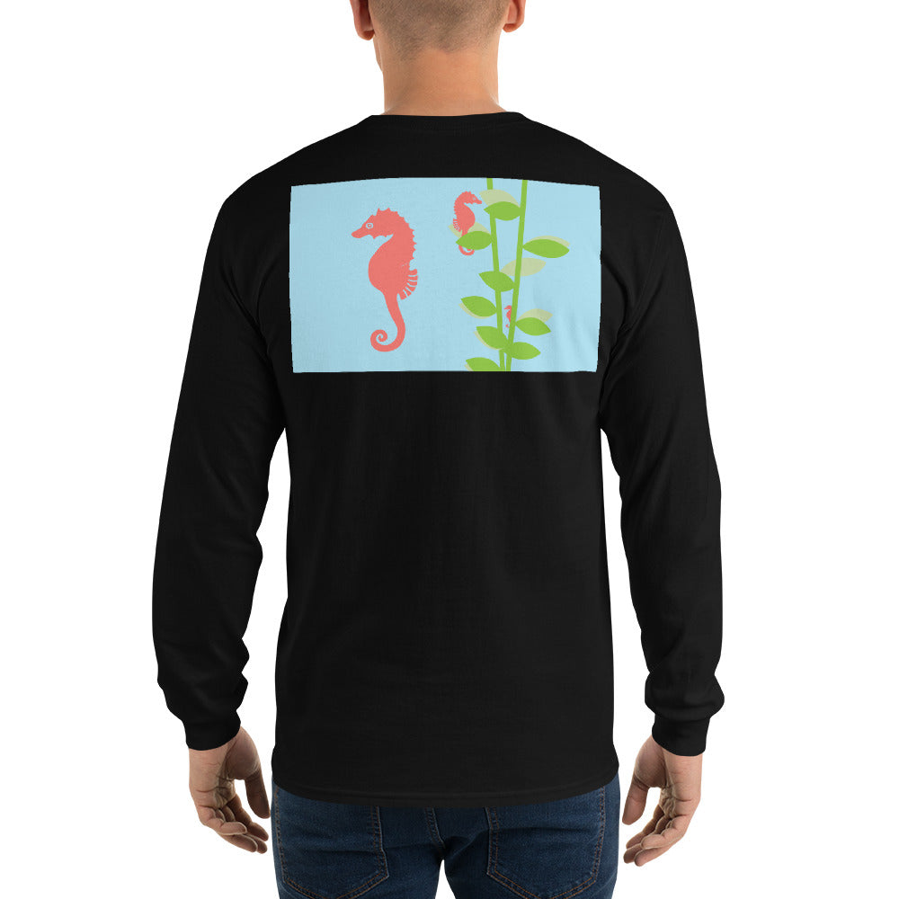 Seahorse Long Sleeve T-Shirt - Multiple Colors - SummerTies