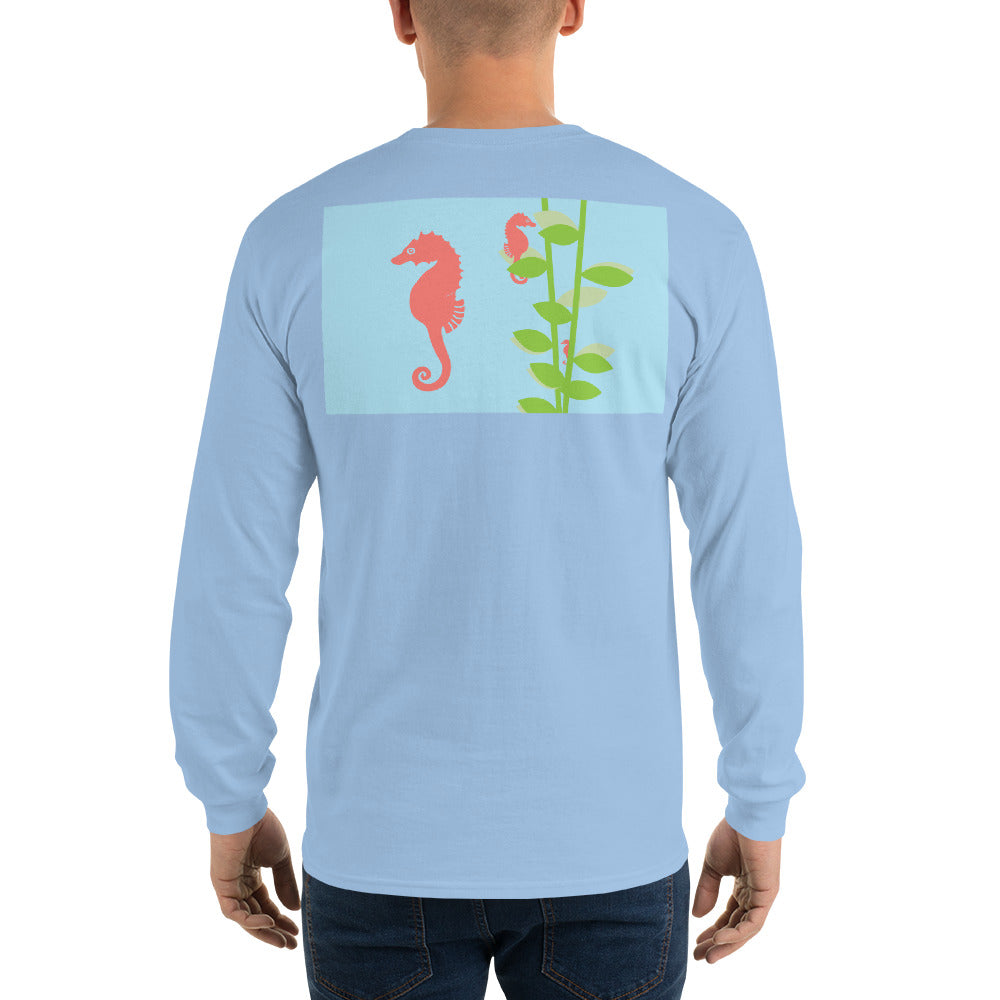 Seahorse Long Sleeve T-Shirt - Multiple Colors - SummerTies