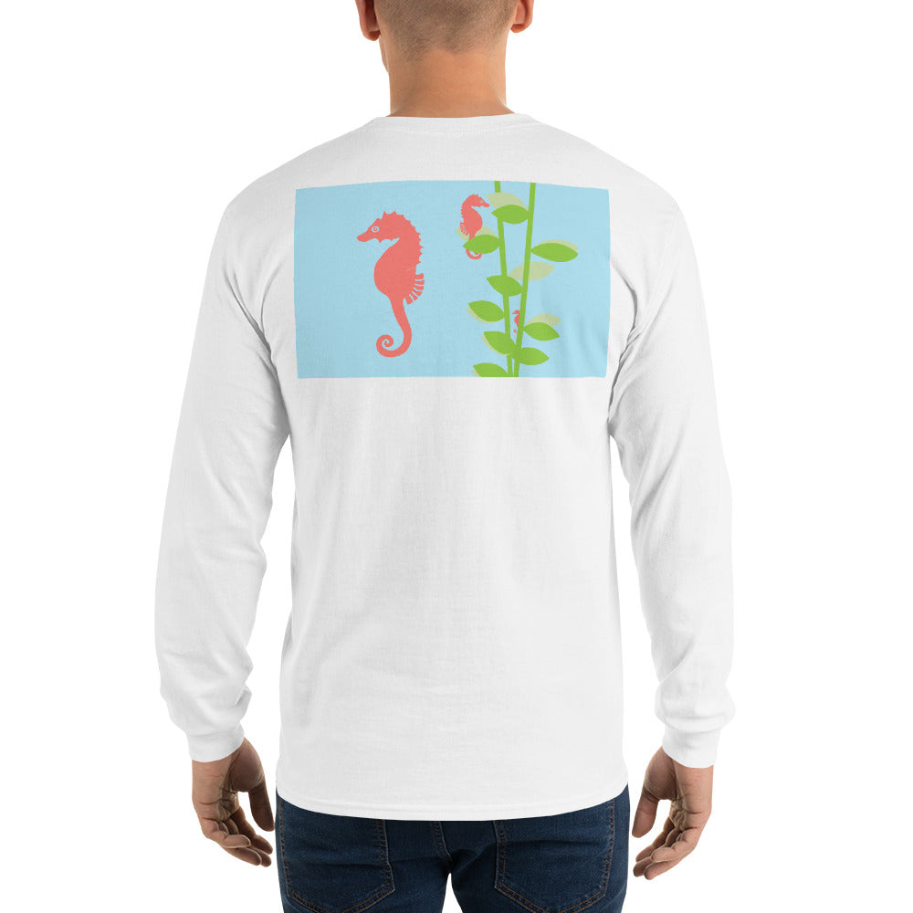 Seahorse Long Sleeve T-Shirt - Multiple Colors - SummerTies