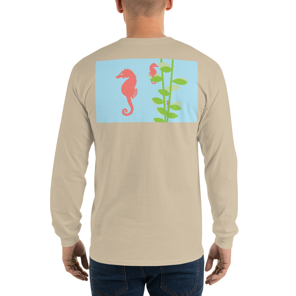 Seahorse Long Sleeve T-Shirt - Multiple Colors - SummerTies