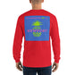 My Summers are Tied to Newport Pineapple Pink and Green with Blue Block Long Sleeve T-Shirt - Multiple Colors - SummerTies