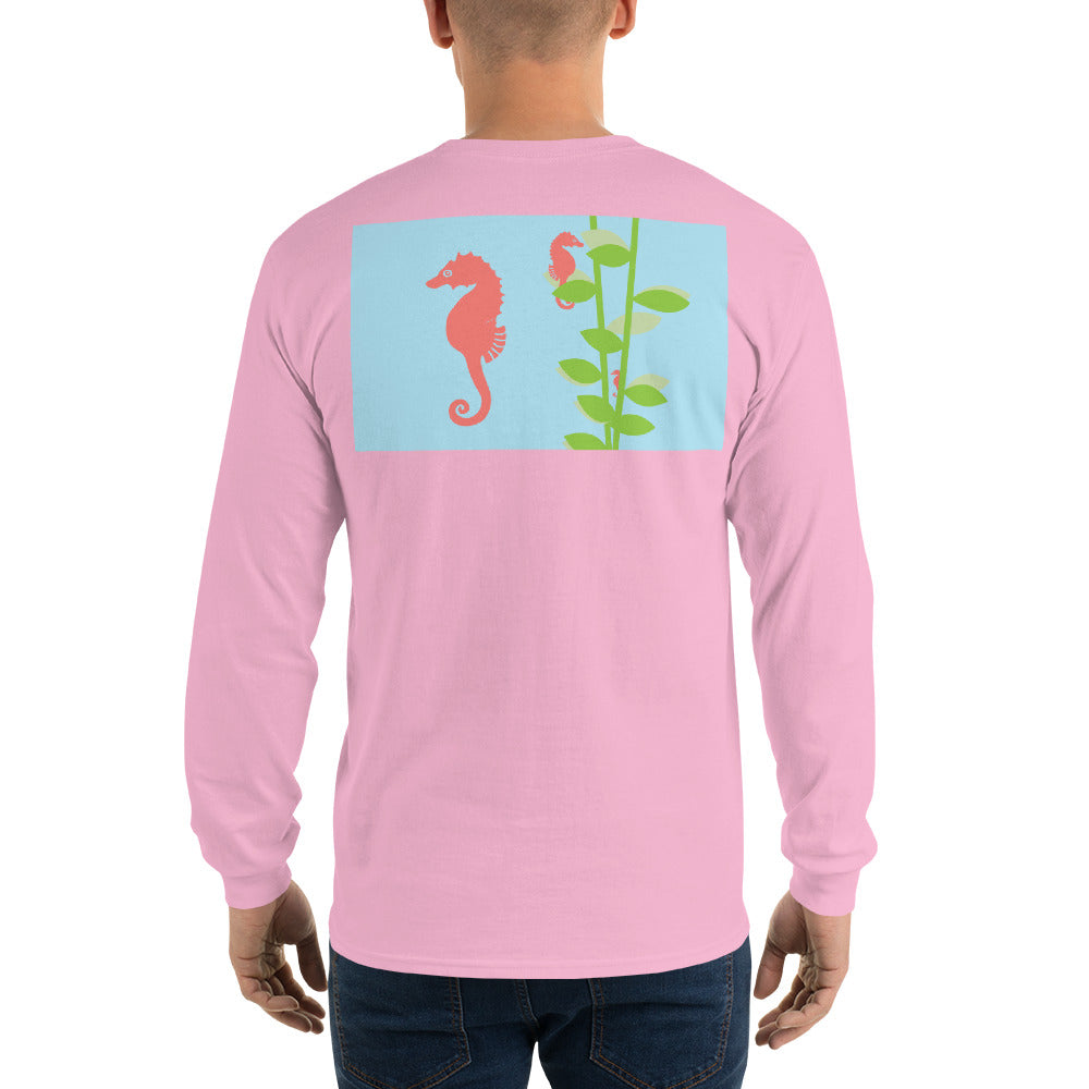 Seahorse Long Sleeve T-Shirt - Multiple Colors - SummerTies