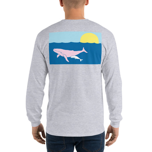 Humpback Whale Long Sleeve T-Shirt - Multiple Colors - SummerTies