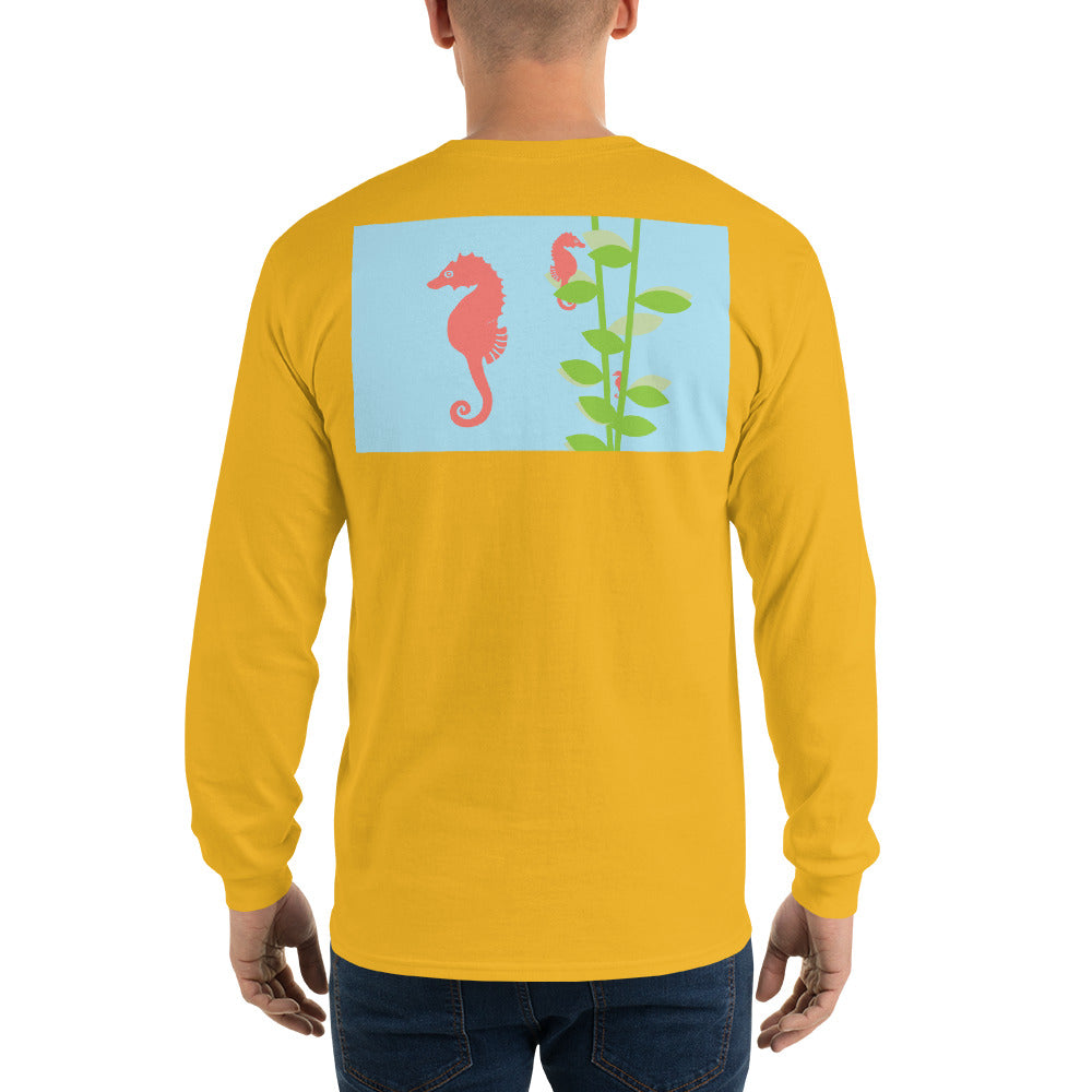 Seahorse Long Sleeve T-Shirt - Multiple Colors - SummerTies