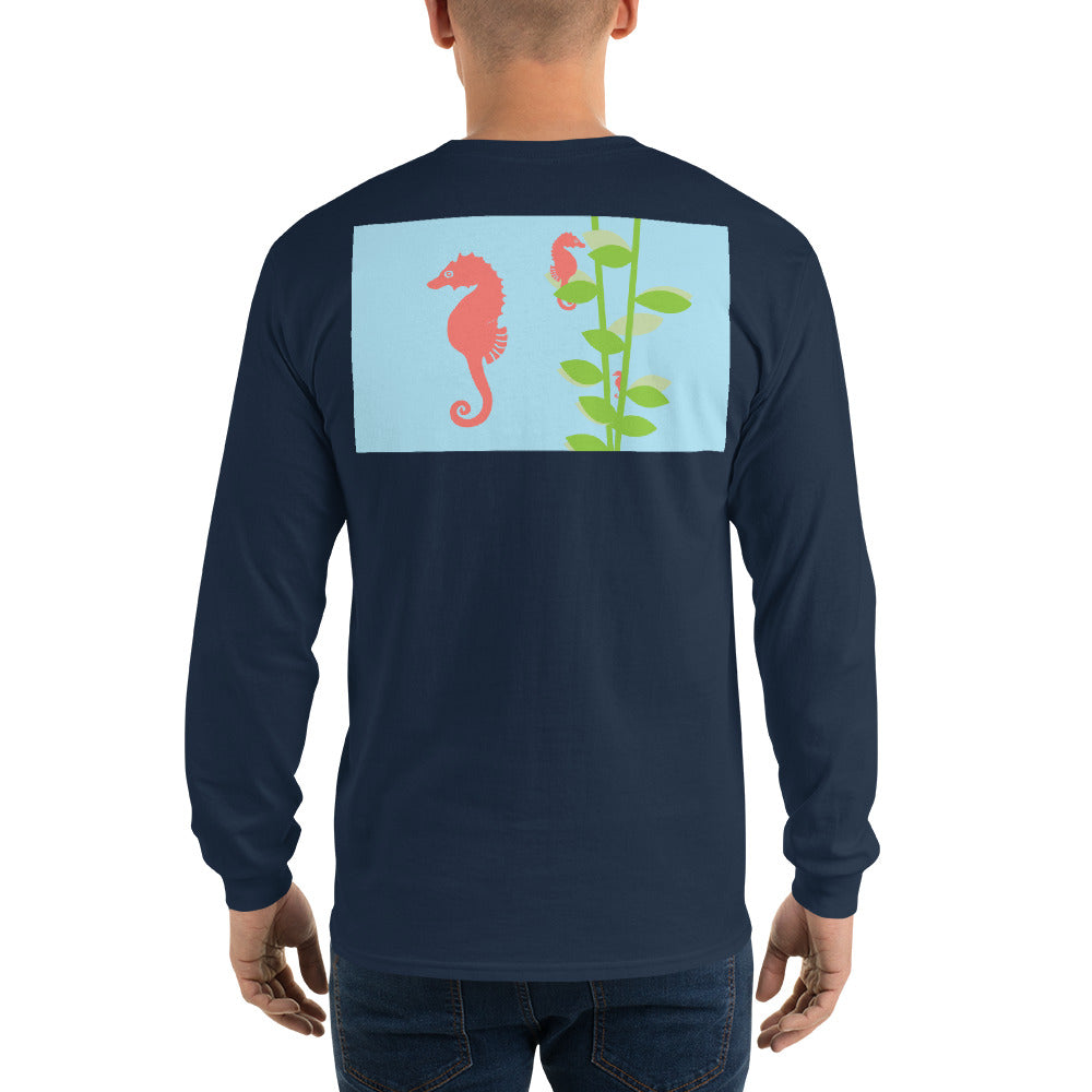 Seahorse Long Sleeve T-Shirt - Multiple Colors - SummerTies