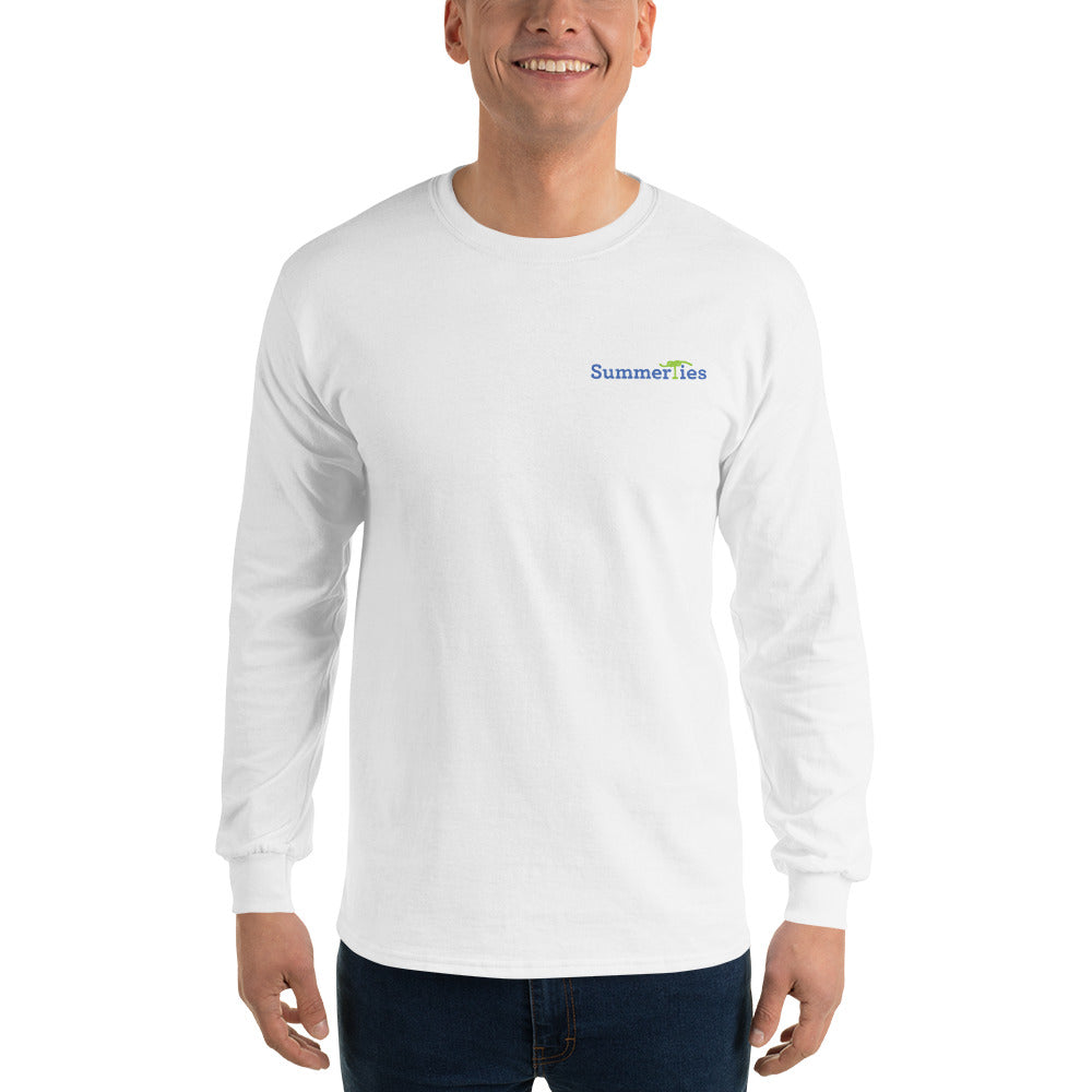 My Summers are Tied to Newport Pineapple Blue and Green Long Sleeve T-Shirt - Multiple Colors - SummerTies