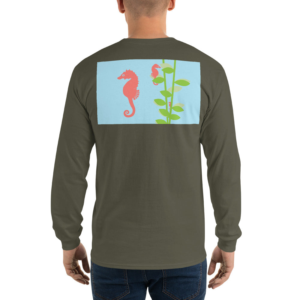 Seahorse Long Sleeve T-Shirt - Multiple Colors - SummerTies