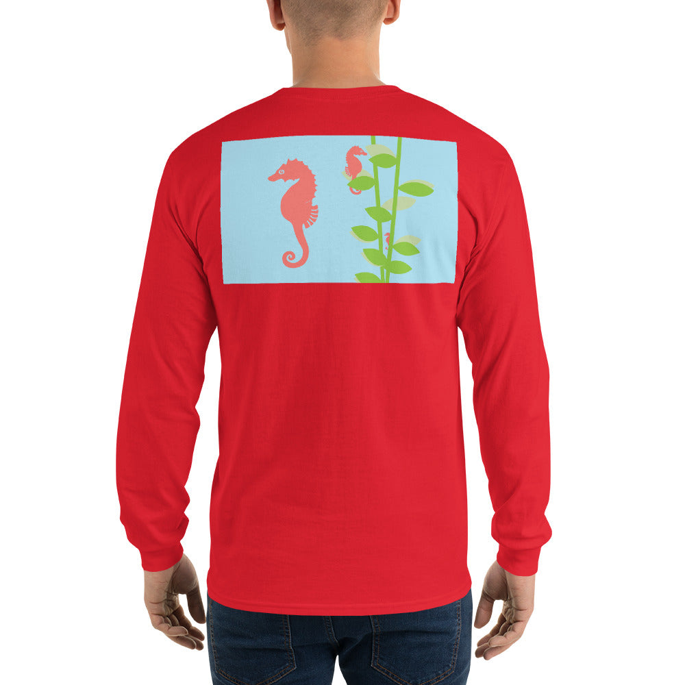 Seahorse Long Sleeve T-Shirt - Multiple Colors - SummerTies