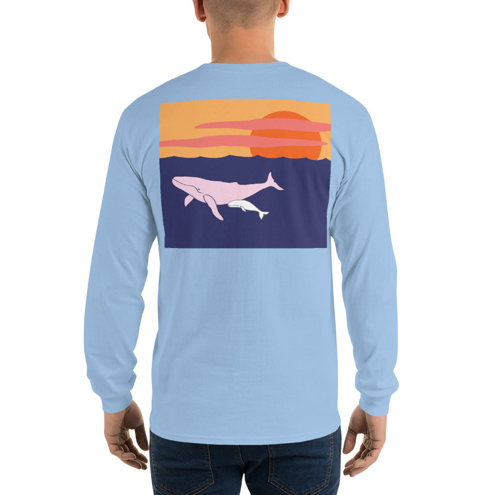 Humpback Whale II Long Sleeve T-Shirt - Multiple Colors - SummerTies
