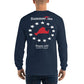 Martha's Vineyard 4th of July Long Sleeve T-Shirt - Navy - SummerTies