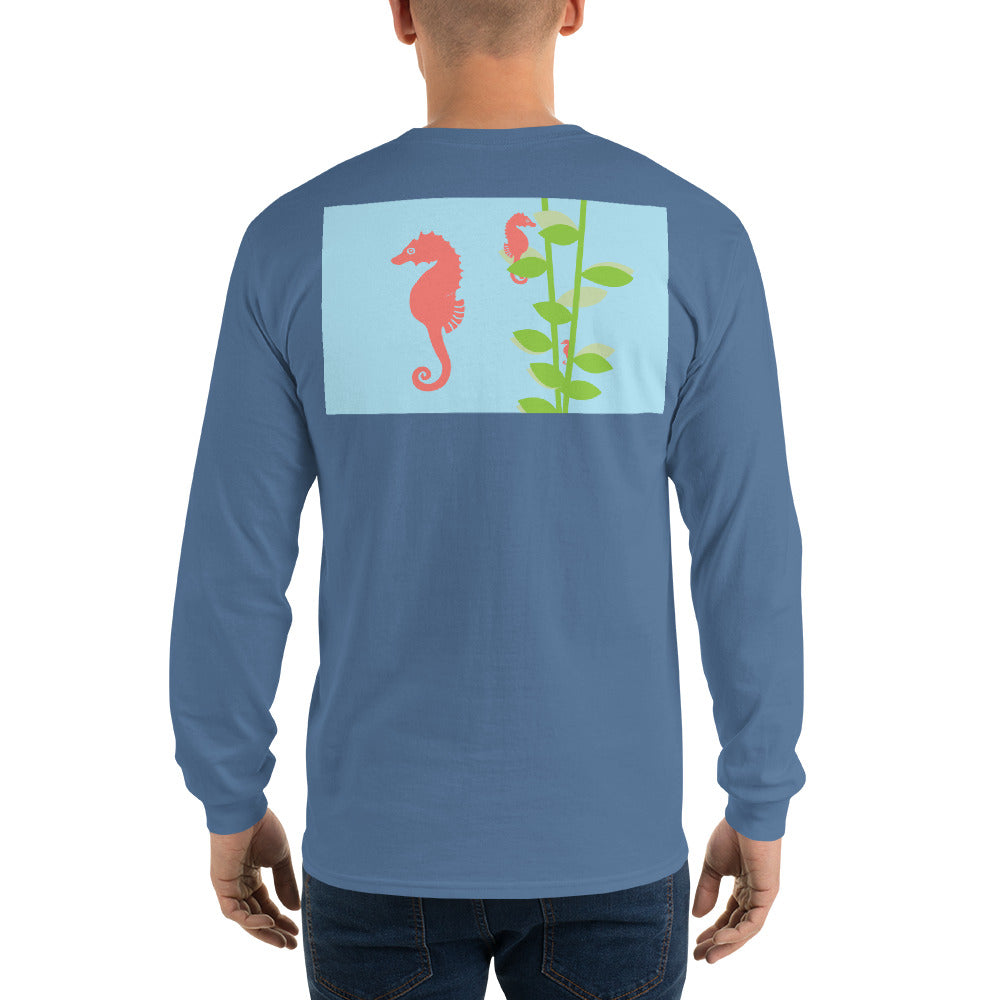 Seahorse Long Sleeve T-Shirt - Multiple Colors - SummerTies