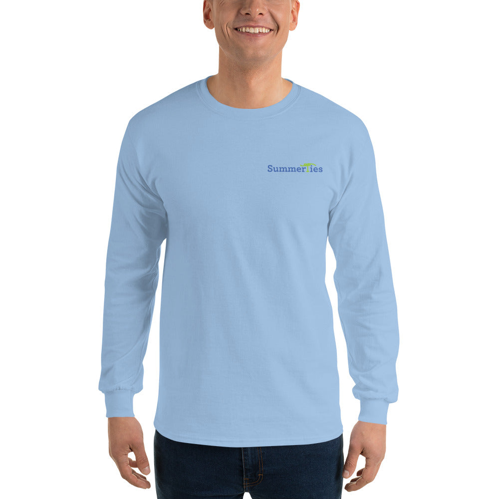 My Summers are Tied to Newport Bridge Blue and Green no Block Long Sleeve T-Shirt - Multiple Colors - SummerTies