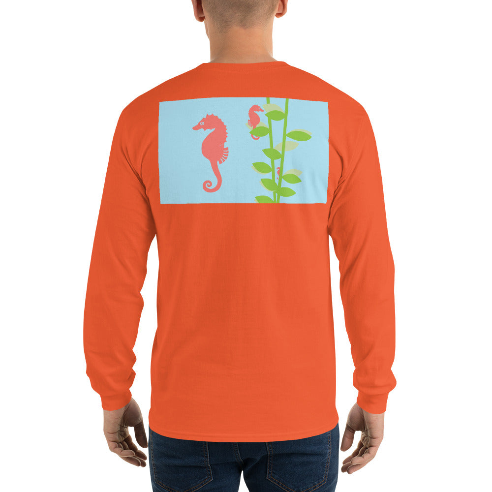 Seahorse Long Sleeve T-Shirt - Multiple Colors - SummerTies