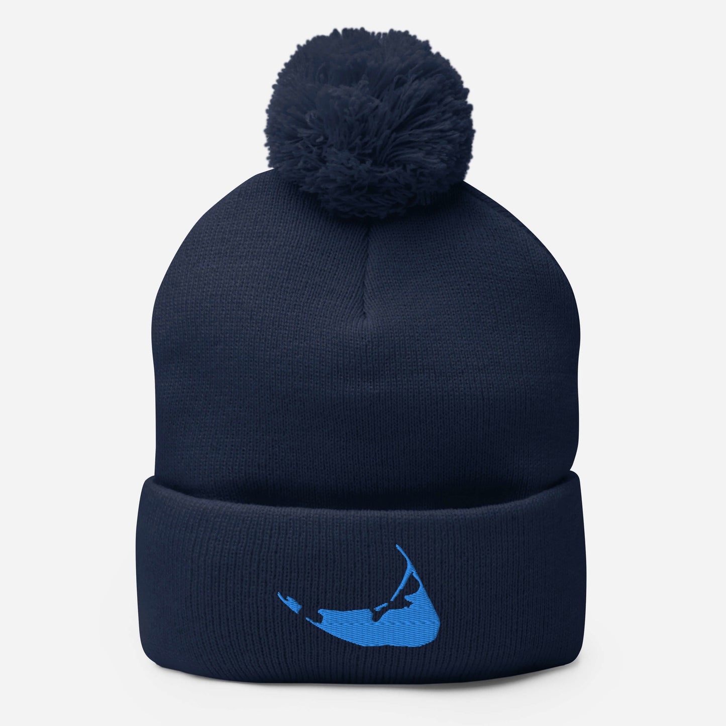 Nantucket Pom-Pom Hat - Blue on Navy