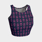 Anchor Toss Athletic Crop Top - Pink on Navy - SummerTies