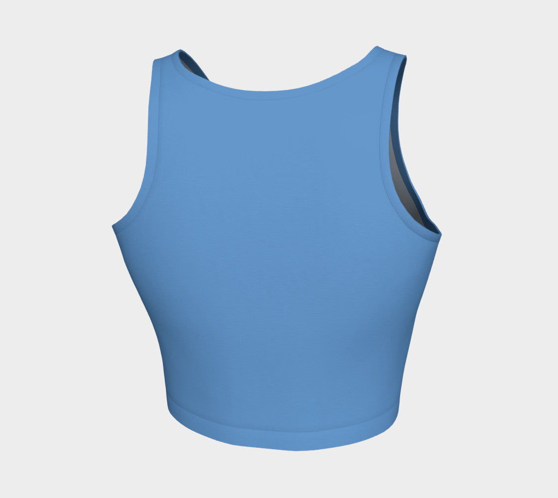 Solid Athletic Crop Top - Blue - SummerTies