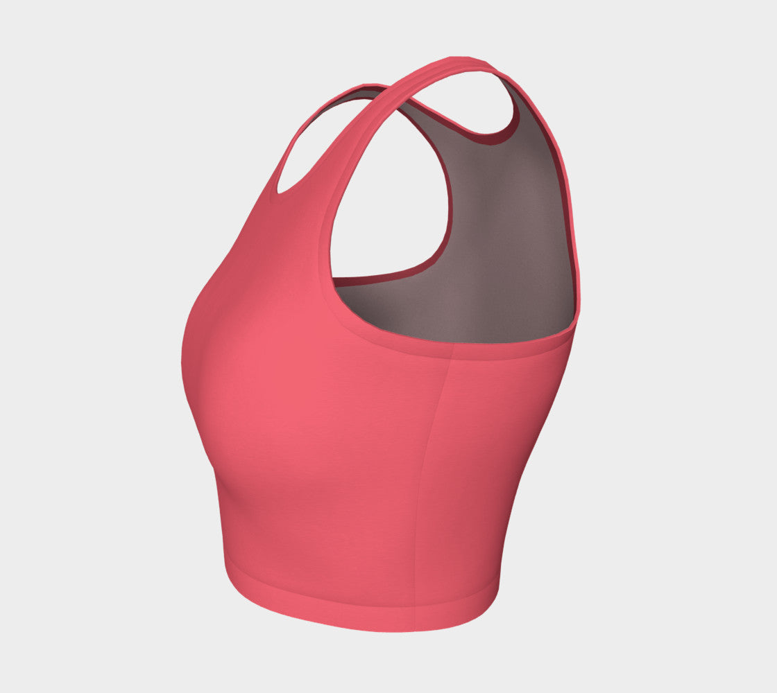 Solid Athletic Crop Top - Coral - SummerTies