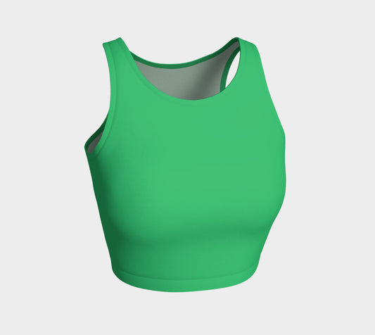 Solid Athletic Crop Top - Green - SummerTies