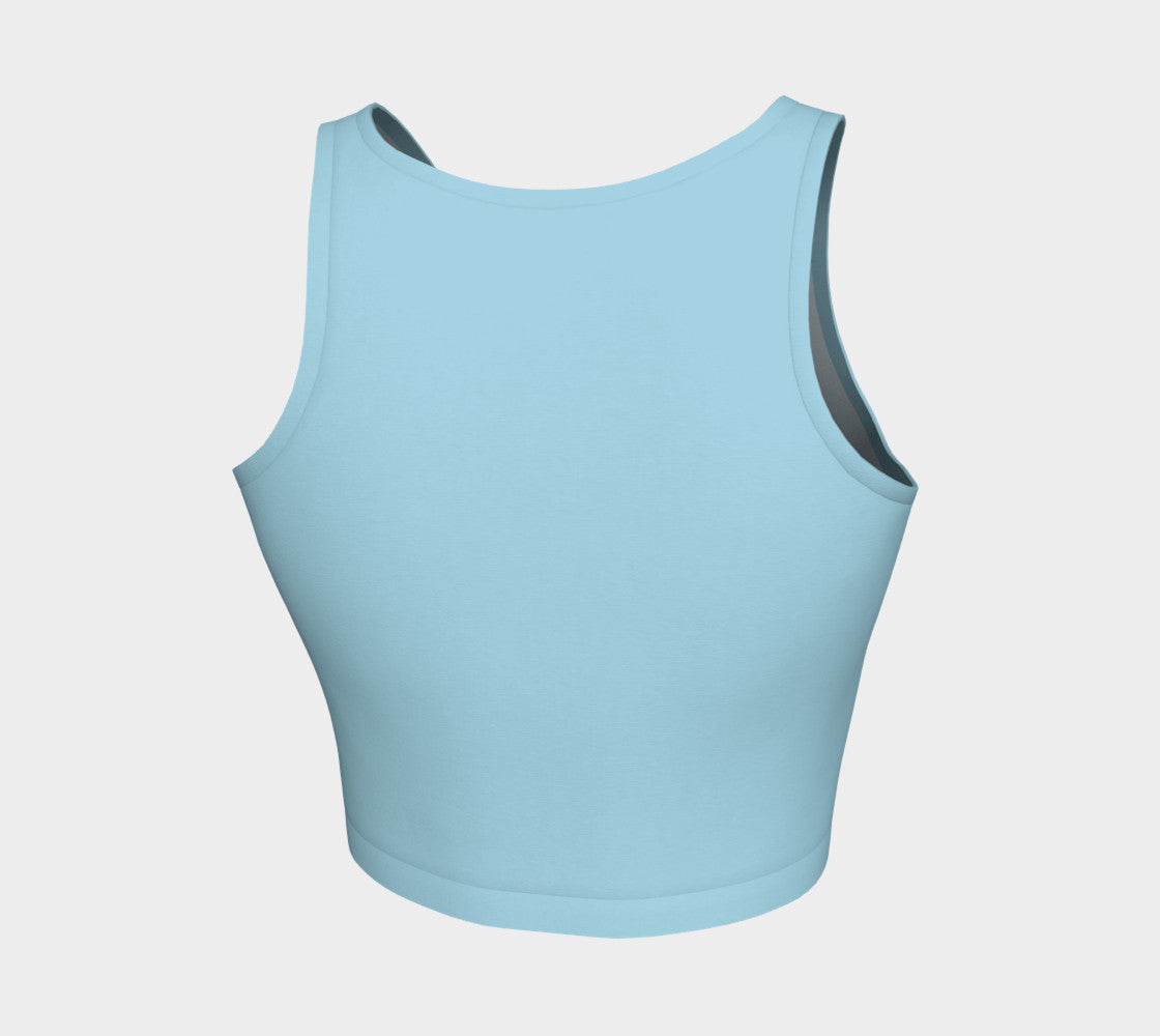 Solid Athletic Crop Top - Light Blue - SummerTies