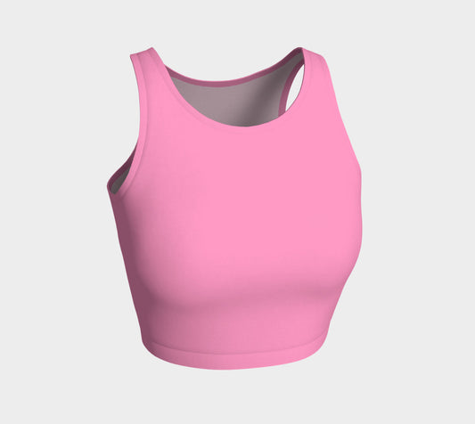 Solid Athletic Crop Top - Light Pink - SummerTies