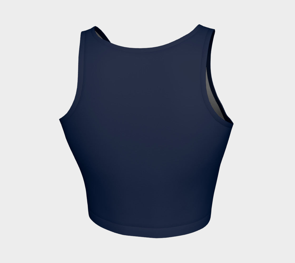 Solid Athletic Crop Top - Navy - SummerTies