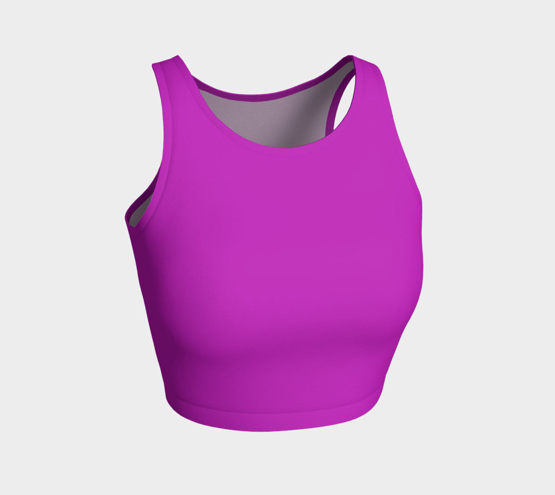 Solid Athletic Crop Top - Purple - SummerTies