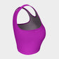 Solid Athletic Crop Top - Purple - SummerTies