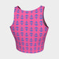 Anchor Toss Athletic Crop Top - Blue on Pink - SummerTies