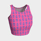 Anchor Toss Athletic Crop Top - Blue on Pink - SummerTies