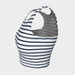 Striped Athletic Crop Top - Navy on White - SummerTies