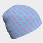 Anchor Toss Winter Beanie - Pink on Light Blue - SummerTies