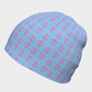 Anchor Toss Winter Beanie - Pink on Light Blue - SummerTies