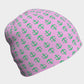 Anchor Toss Winter Beanie - Green on Light Pink - SummerTies