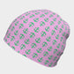 Anchor Toss Winter Beanie - Green on Light Pink - SummerTies