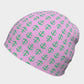 Anchor Toss Winter Beanie - Green on Light Pink - SummerTies