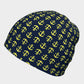 Anchor Toss Winter Beanie - Yellow on Navy - SummerTies