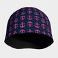 Anchor Toss Winter Beanie - Pink on Navy - SummerTies