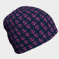 Anchor Toss Winter Beanie - Pink on Navy - SummerTies