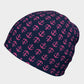 Anchor Toss Winter Beanie - Pink on Navy - SummerTies