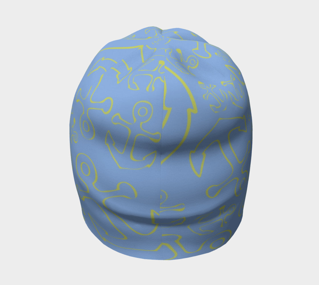 Anchor Dream Light Blue Winter Beanie - SummerTies