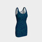 Anchor Dream Bodycon Dress - Green on Navy - SummerTies