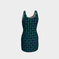 Anchor Toss Bodycon Dress - Green on Navy - SummerTies