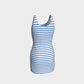Striped Bodycon Dress - Blue on White - SummerTies