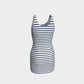 Striped Bodycon Dress - Navy on White - SummerTies