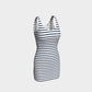 Striped Bodycon Dress - Navy on White - SummerTies