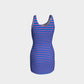 Striped Bodycon Dress - Pink on Blue - SummerTies