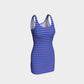 Striped Bodycon Dress - Pink on Blue - SummerTies