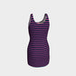 Striped Bodycon Dress - Pink on Navy - SummerTies